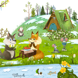 «Ёжик встречает весну» Для издательство Clever