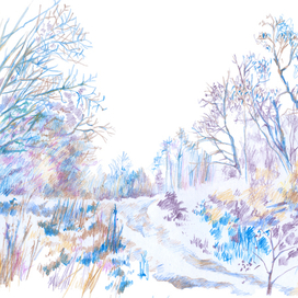 Пейзаж с дорогой