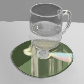 Практикуемся! Кружка с водой и диск!