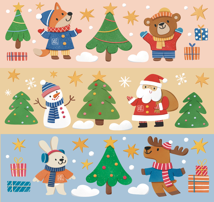 Иллюстрации для новогодних наборов 