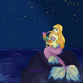 Русалочка художница