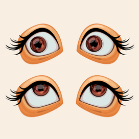 Испуганные и несчастные глаза