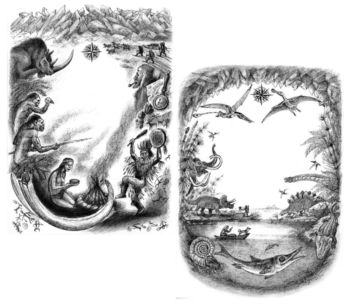 шмуцтитулы для ретро-фантастики.