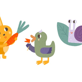 Герои для развивающих детских книг