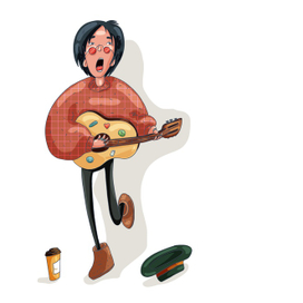 Уличный певец