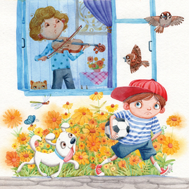 у меня сосед - скрипач...