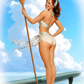 Девушка с веслом