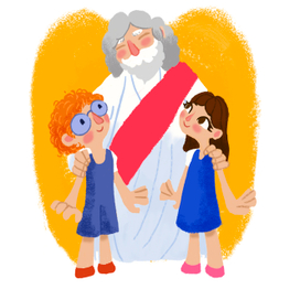 Иллюстрация к детской книжке "10 заповедей"