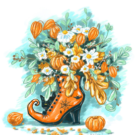 Букет и котик