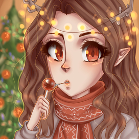 Новогодняя девушка