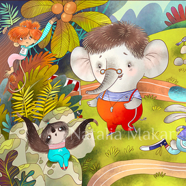 Пробная иллюстрация для китайского издательства.