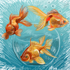 Скейтч,золотые рыбки