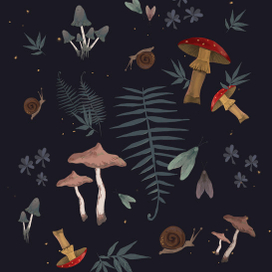 Грибной принт