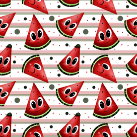 Арбузное настроение. Бесшовный паттерн