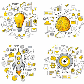 Векторные иллюстрации на тему бизнес идея