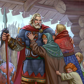 "Проводы". Иллюстрация к былине "Добрыня Никитич".