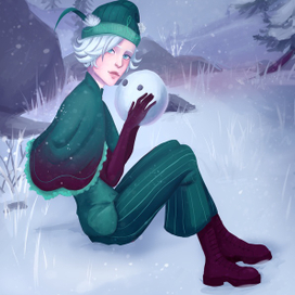 Персонаж в горах