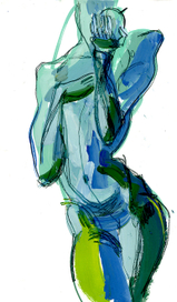 Дева с яблоком. (в голубо-зеленом)