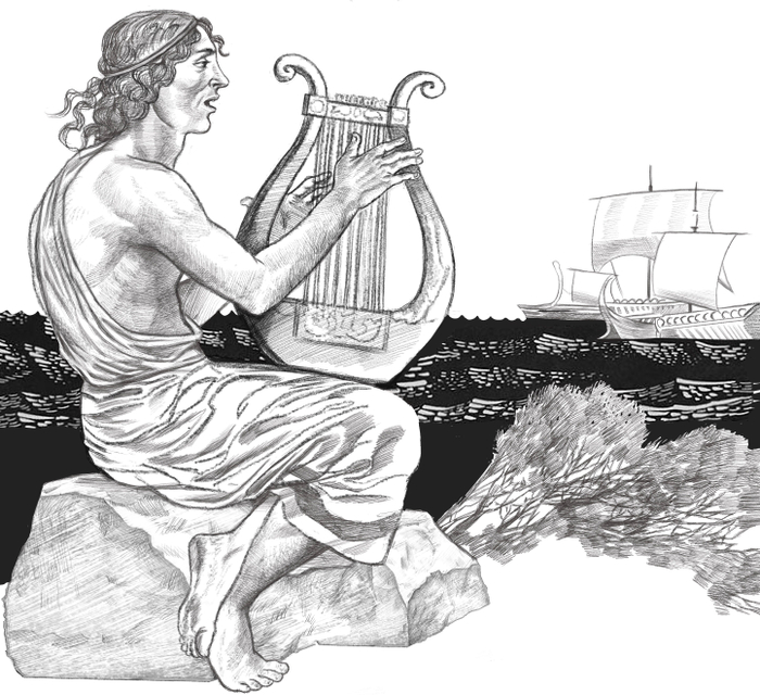 Иллюстрация ,, певец,, 