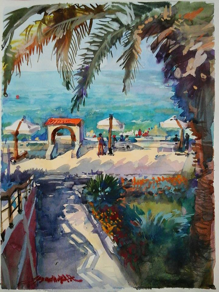 Вид с террасы.