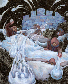 Зимние открытки - Снежки