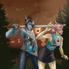 Иллюстрация оригинальных персонажей