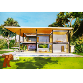 Акварель Портрет дома 