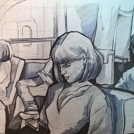 В поезде 