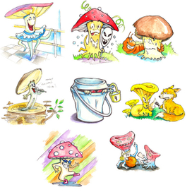 грибы разные