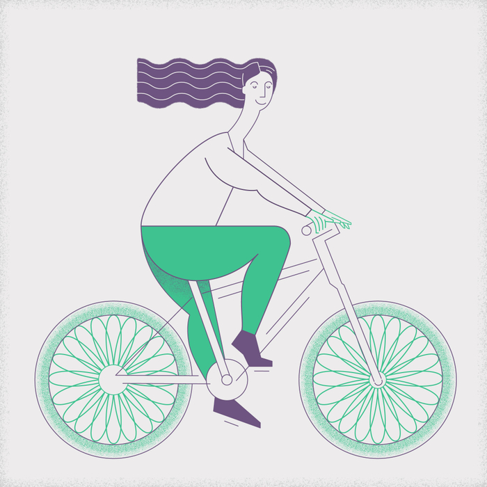 Девушка на велосипеде