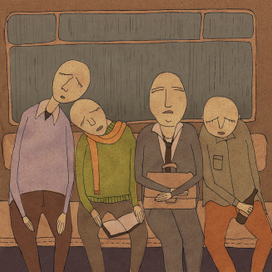 В транспорте