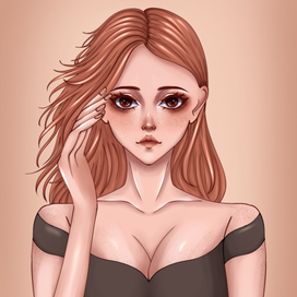 Иллюстрация милой девушки 