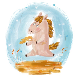 Открытка Лошадка 