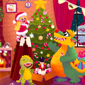 Детская книжная иллюстрация. Новый год и Рождество.