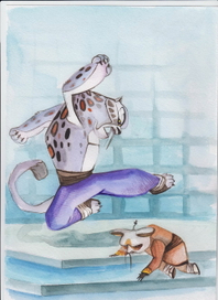 "Тай Лунг", иллюстрация к сказке "Кунг-фу-панда"