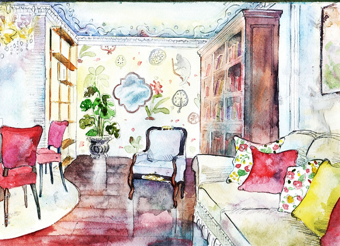 Эскиз интерьера