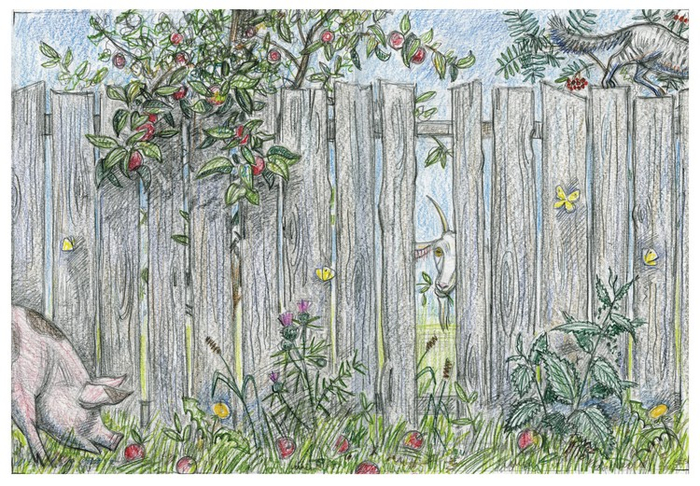 форзац книги Юрия Третьякова "Толстый мальчишка Глеб"