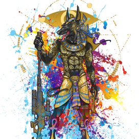 Анубис. Принт для одежды