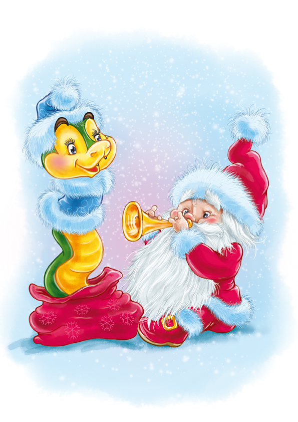 иллюстрация для новогодней открытки