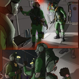 Одна из страниц авторского комикса