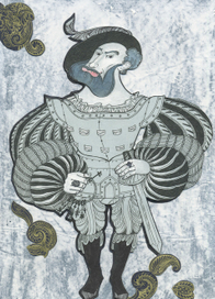 эскиз куклы к сказке "Синяя борода"