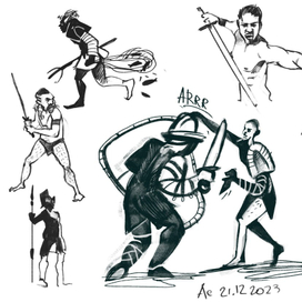 Цифровые зарисовки по 5 минут