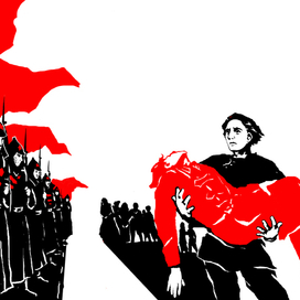 Иллюстрация к 4й главе 2й части романа "Как закалялась сталь"