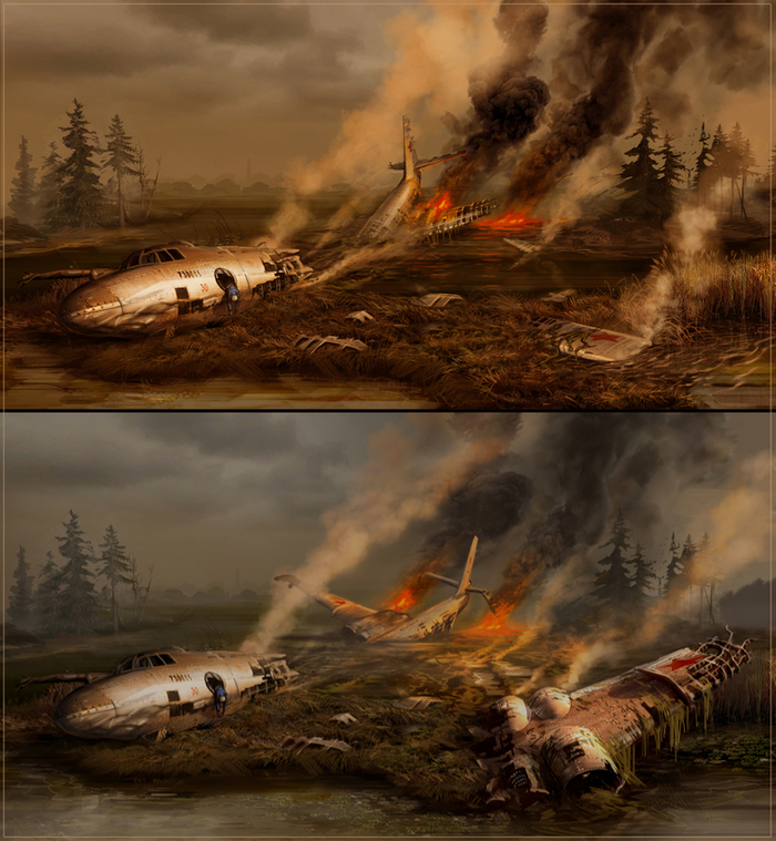 крушение стратегического бомбардировщика - варианты.