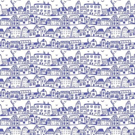 Домики (бесшовный узор)