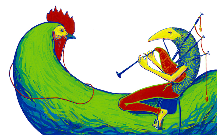 Гримм "Ганс мой ёж" - вместе с петухом