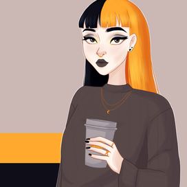 Девушка с кофе