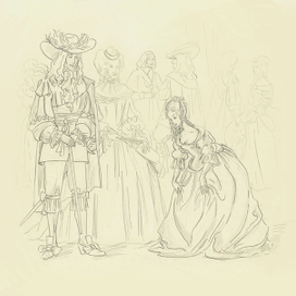 Иллюстрация. А. Дюма."Виконт де Бражелон"