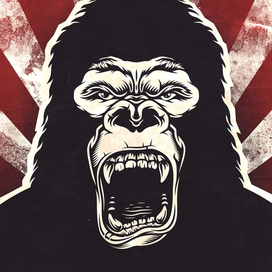 Gorilla-Векторная Иллюстрация