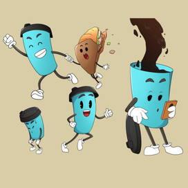 Дизайн персонажа для кофейни “Coffee buy”